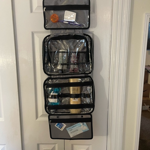 Buy 3 for $40 POPPIN10 Hanging Cosmetic Black Toiletry Organizer - Picture 1 of 9